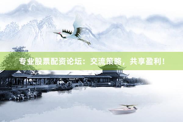 专业股票配资论坛：交流策略，共享盈利！