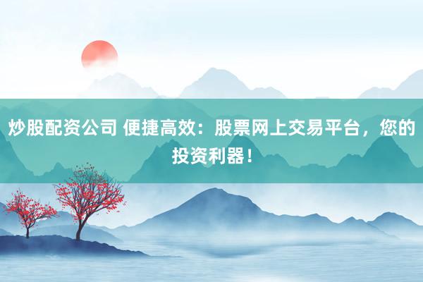 炒股配资公司 便捷高效：股票网上交易平台，您的投资利器！