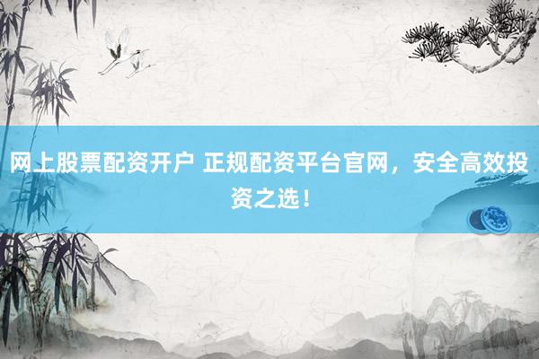网上股票配资开户 正规配资平台官网，安全高效投资之选！