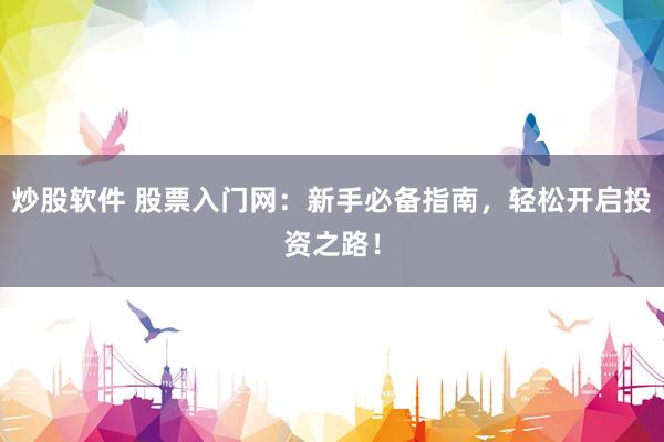炒股软件 股票入门网：新手必备指南，轻松开启投资之路！