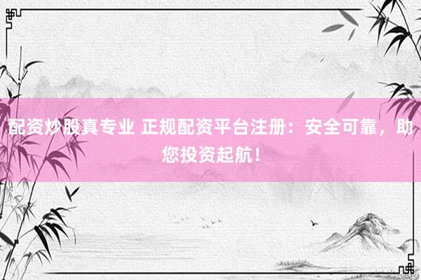 配资炒股真专业 正规配资平台注册：安全可靠，助您投资起航！