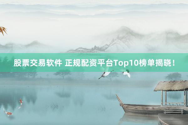 股票交易软件 正规配资平台Top10榜单揭晓！