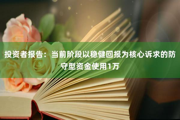 投资者报告：当前阶段以稳健回报为核心诉求的防守型资金使用1万