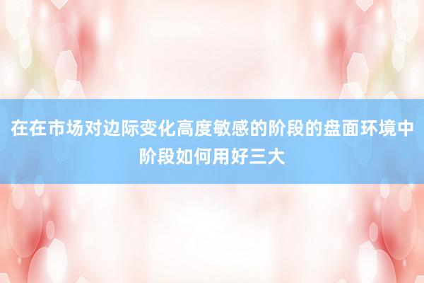 在在市场对边际变化高度敏感的阶段的盘面环境中阶段如何用好三大